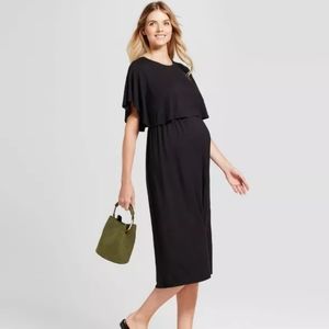 Maternity Nursing Dress Black